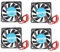 Jopto 4 piezas ventiladores de refrigeración silenciosos sin escobillas 60 x 60 x 10 mm 6010 DC 12V con terminal de 2 pines para impresora 3D ordenador PC carcasa CPU sistema de disipador de calor