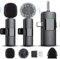 4 en 1 Micrófonos Inalámbricos de Solapa para Apple, iPad, Android, Cámara, USB-C Micrófono 2 Pack Reducción de Ruido Grabación Cristalina para Grabación de Vídeo, Vlog, YouTube, TikTok, Entrevista