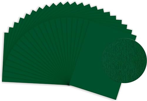 Sumico Tonzeichenpapier 50x70cm 50 Bogen I Bastelpapier 130g/m² I dickes Ton-Papier zum Basteln & Malen I Bastel-Pappe umweltfreundlich verpackt I Tonkarton bunt für Kinder, DIY (Tannengrün)