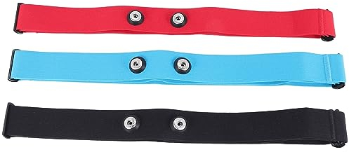 Tassety 3 Stück für Herzfrequenz-Brustgurt, verstellbarer elastischer Gurt für Sport, kabelloser Monitor, Rate Gürtel A