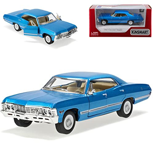 Generisch Chevrolet Impala Sport Sedan Limousine Blau bekannt aus Supernatural Join The Hunt 1965-1970 ca 1/43 1/36 Modell Auto