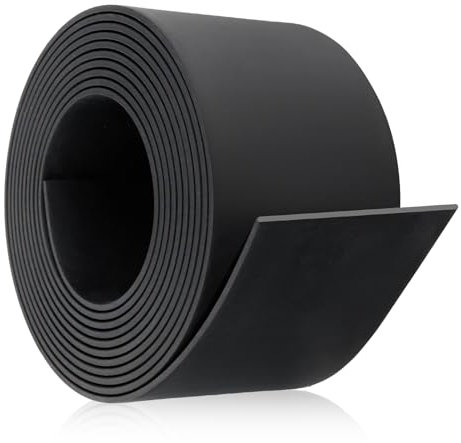 Rubber Strip 3m(L)×50mm(W)×3mm(T) Solid Neoprene Matting Roll Black Rubber Sheet Neoprene Sealing Strip for Sealing Gasket, DIY Gaskets, Reduce Vibration Mat (Non-Adhesive)