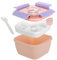 Salat To Go Box Lunchbox Erwachsene/Kinder Bento Box Lunchbox Mikrowellengeeignet 3 FäCher FüR Salate Und Snacks, Inklusive DressingbehäLter Geeignet FüR Schule, Arbeit, Picknick (Rosa)