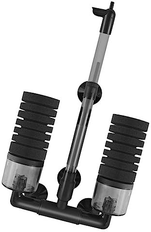 VANZACK Professioneller Schwammfilter Für Aquarien Wasserdurchlässiger Leiser Und Wiederverwendbarer Fischtank-Filter Für Kleine Und Große Aquarien Mit Einstellbarem Wasserfluss Und