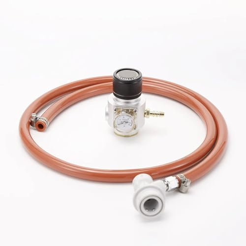 Mini-CO2-Regler, 1,22 M Gasleitung Und Kugelverschluss-Armaturen, Tr21x4-Einlass, Sodawasser, Bierspender(Standard)
