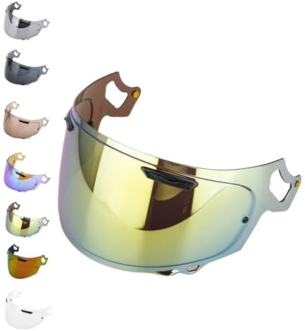 EvoParts Visier für Arai Quantum X - Concept X - Quantic - Chaser X - Rx7v - Rx7x - Concept XE - Renegade V - Profile V - Qv Pro - Signet X Vas V Pinlock Ready (Gold)