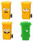 DWUENT Wheelie Bin Stickers, Bin Sticker, Geometric Cartoon Bins Decals Self Adhesive Waterproof PVC Stickers for Dustbin Fridge Wall Indoor Outdoor Decor (1 Sheet)