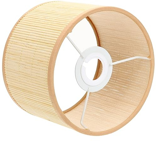 GRIRIW Kleiner Lampenschirm E27/e14 Retro Stil Lampenschirm Aus Holz Für Wandlampe Und Tischlampe Für Schlafzimmer Und Wohnzimmer