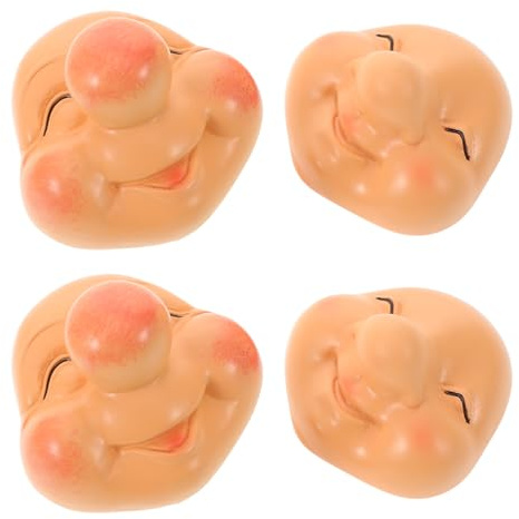 Alipis 4 Stück Zwergsgesichter aus Kunstharz mit Detaillierten Nasen 58x58mm 57x55mm Kompatibel für Selbstgemachte Frühlings und Valentinstagsdeko