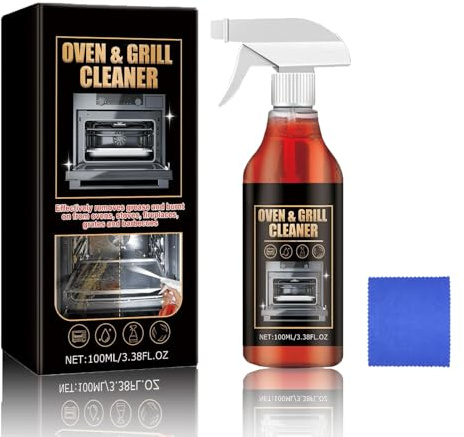 Oven Cleaner Spray, horno y parrilla, juego de limpiador de horno, extrafuerte, limpiador de horno y parrilla, spray para campanas extractoras, parrilla de gas, acero inoxidable, cocinas (1 unidad)