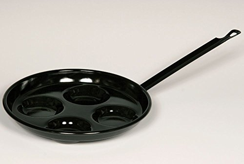 Riess, 0294-022, Augenpfanne 26, CLASSIC - SCHWARZEMAILLE, Durchmesser 26 cm, Höhe 10.2 cm, Emaille, schwarz, Induktion