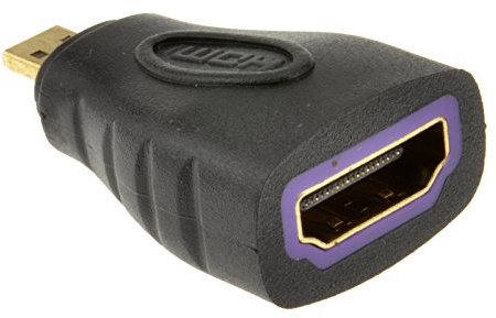 HDMI A Type Femelle vers HDMI Micro D Mâle Fiche Adaptateur Plaqués Or Accointances