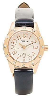 Guess W0341L3 Armbanduhr Lederband Blau, Gurt