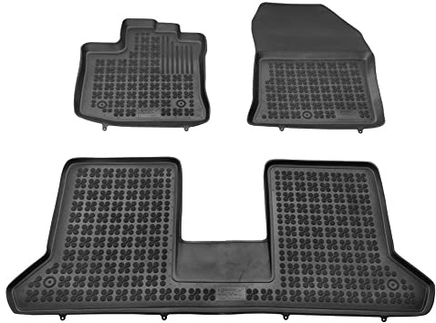 REZAW PLAST 203405 Fußmatten Set Gummimatten Vorne und Hinten Matten schwarz Kompatibel mit DACIA Dokker Kombi KE