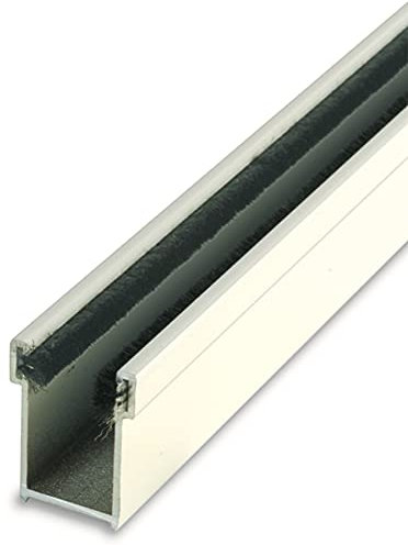 AWITALIA - Coppia guida tapparella in alluminio mm.17 x mm.28, lunga cm.250 colore bianco