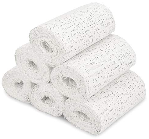 Navaris Rotoli Bende gessate Calco pancione - 6X Rotolo garze Gesso 15cmx300cm Asciugatura Rapida Uso su Pelle Viso Corpo modellismo Modelli Maschere
