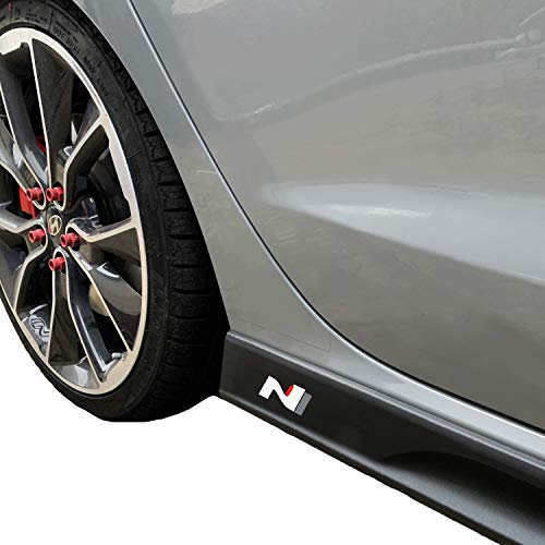 P042 | Emblem N-Performance Seitenschweller 2er-Set Aufkleber Folie | Oracal | Car Styling | Dekorset (Weiss/Grau/Rot)