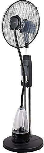 Ardes AR5M39 Ventilatore a Piantana Silenzioso HUMY con Umidificatore a Ultrasuoni - Ventilatore a Piantana con Telecomando per Timer e Oscillazione Laterale, 3 Velocità, lama ø 40 cm