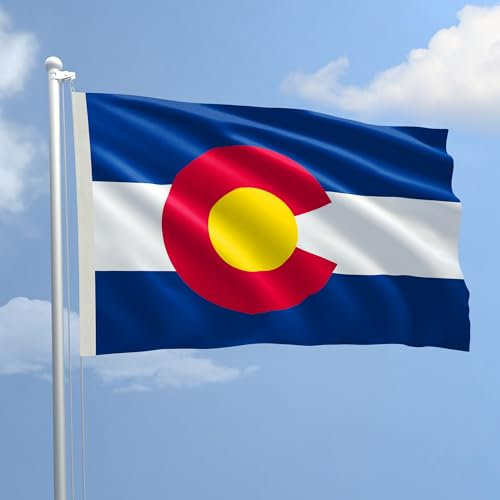 Flagge Colorado aus Stoff, Maße 100 x 150 cm