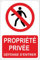 Pubblimania Propriété Privée, panneau plaque en métal aluminium 3 mm (30x40 cm)