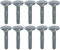 AERZETIX - C48984 - Satz von 10 Schlossschrauben flachrundschrauben schloßschrauben mit flachrundkopf und vierkantansatz - M6x35mm - aus verzinktem stahl - DIN 603
