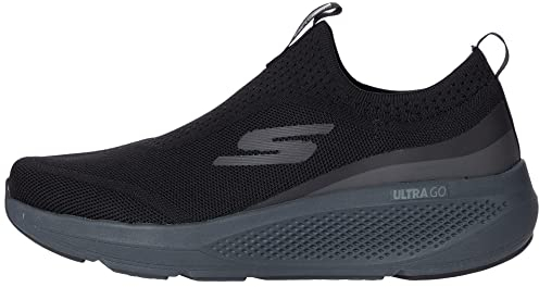 Skechers Herren GOrun Elevate-Athletic Slip-on Workout Running Shoe with Cushioning Sneaker, Schwarz, 43 EU X-Weit