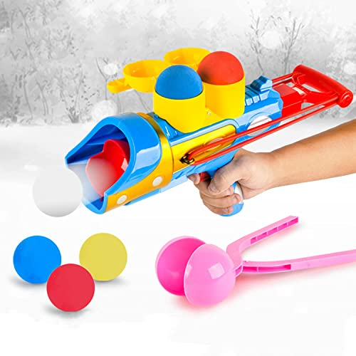 FSCLJ Outdoor Aktivitäten Schneespielzeug, Winter Schneeballmacher Spielzeug, Schneeball-Shooter mit Rutschfestem Griff, für Kinder Erwachsene