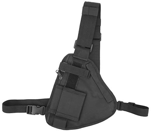 BuyWeek Walkie-Talkie-Tasche, Tragbare-Weste Brusttasche Zwei-Wege-Funkgerät Tasche mit Verstellbarem Riemen