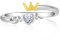Starchenie Königin Krone Ring 925 Sterling Silber Ring 3A Zirkonring für Mutter