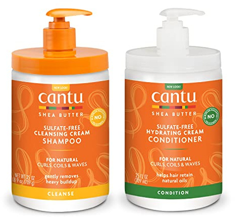 Cantu Salon Size Sulphate-Free Cleansing cream Shampoo & Cantu Salon Size Sulphate-Free Hydrating Cream Conditioner Bundle