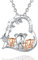 CELESTIA Mutter und 3 Kinder Kette Damen Herzkette Silber 925 Rosegold Schmuck Geschenk für Mama Oma zum Muttertags, Geburtstag, Weihnachten