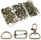 Nuts OT nuts Moschettoni per Borse 70pcs Fibbia per Borse Fibbie Metallo 25mm Moschettone Borsa Ganci per Borse fai da te Fibbie per Cintura, per DIY Craft,Tracolla, Riparazione Zaino bronzo