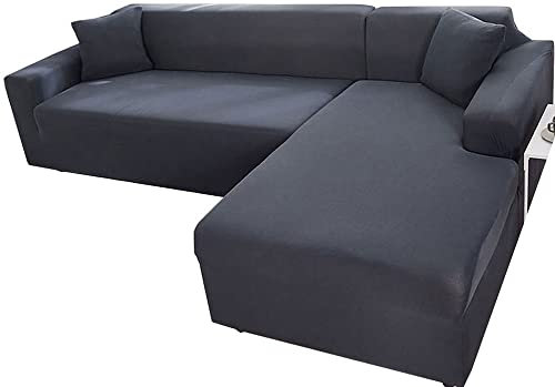 ZZDZW Sofahusse L Form, Sofabezug Wasserdicht Sofa Überzug Ecksofa Beige Rechts Links Couchbezug U Form Groß Couch Hussen 1 2 3 4 Sitzer Stretch Eckcouch L-vormig Bezug Sofabezüge