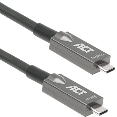 ACT USB C Active Optical Cable (AOC) 5m, USB C Video Kabel USB 3.2 Gen2, 10Gbps Hochgeschwindigkeit, USB C Glasfaser Aktiv Optisches Kabel, für Videokonferenz – AK4305