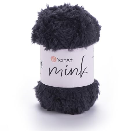 Yarnart Nerzfellgarn, weiches, flauschiges Kunstfell, grobes Garn zum Häkeln und Stricken, 50 g