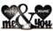 Waluna® Me & You Liebesgeschenk zum Valentinstag Teelichthalter personalisiert mit Zwei Namen Herzen zum Jahrestag Hochzeitsgeschenk mit Kerzen in 12 Farben Gechenk Tischdeko (Me & You)