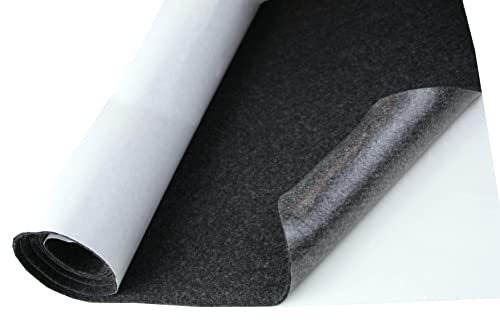 tukan-tex Filz Selbstklebend Soft Filzstoff Meterware 3,0mm Stark (Dunkelgrau, 100x150cm)