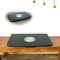 XFAK TV Drehteller Glas Drehplatte Für Fernseher 360° Drehbar TV DisplyHalterung, 46cmx28cm Lazy Susan for Monitore, Langlebig | Schwarz | 30mm Dick