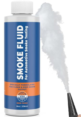 Samorillo Solución de líquido de Humo para Pruebas de máquinas automotrices, Fabricado en Estados Unidos, Recambio líquido de 8 onzas diseñado EVAP, vacío, Combustible, admisión, Escape, Sistemas