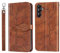 Rostsant Coque Samsung Galaxy A24 4G Arbre en Relief Housse en Cuir PU Samsung A24 Portefeuille Étui à Rabat pour Samsung Galaxy A24 4G - Brun