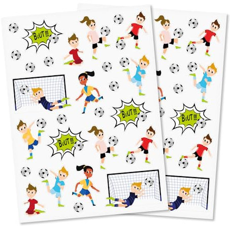 Gommettes Football de 1,2 à 6,2 cm 54 pièces