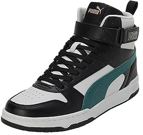 Puma Rbd Game Fußballschuhe für Herren, Cool Light Gray Malachite PUMA Black PUMA Gold, 44.5 EU