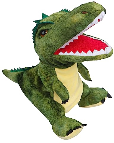 Dinosaurier Handpuppen Spielzeug, Puppen für Kinder, Kuscheltiere, Fingerpuppen, Dino Plüschtier Stofftierpuppe, Geschenke
