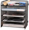 NUODWELL Schreibtisch-Organizer aus Netzstoff, 5 Ebenen, Büro-Papier-Organizer, Dokumentenhalter, A4, Papierablageschalen für Zuhause, Büro, Schule