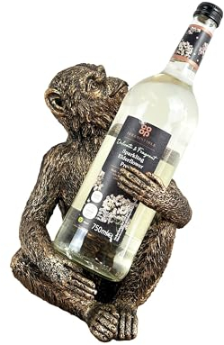 Alfie Francis Wine Bottle Holder Rack Novelty Animal Bronze Large Monkey Ornament Home Bar