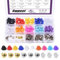 Swpeet 320Pcs Gummi Pin Backs Locking Butterfly Kupplung Mit 10mm Blank Pins Kit, Tie Tacks Keepers Ersatz mit Aufbewahrungskoffer Passt für Uniform Abzeichen und Handwerk Herstellung