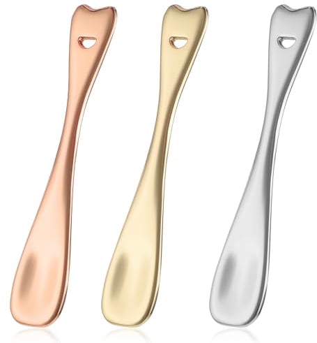 Sibba Face Spatula Lip Mask Applicator 3 PCS Skincare Makeup Spoons Small Facial Make Up Scoop Tool Mini Spoon Multi Skin Care Lotion Cream Stick Tiny Scoop Cosmetic Foundation Cosmetics Beauty