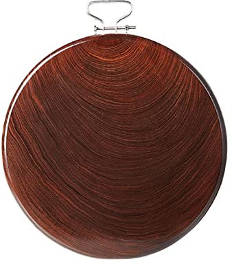 Round Cutting Board with Handle Heavy Duty Cutting Boards Circular Cutting Board for Kitchen Ironwood Chopping Blocks Extra Large Chopping Board for Meat Fruits and Vegetables (Size : 36cm/14.2in)
