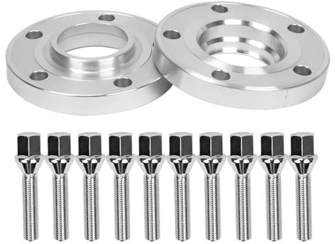 Spurverbreiterung Für B&MW E46 E60 E61 E90 E91 2PC 20mm Nabe Spurverbreiterungen & 2 Spacer + 10 Schrauben PCD 5x120 Bohrung 72,56MM