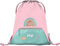 Baagl Turnbeutel für Mädchen, wasserdichte Schuhbeutel für Kinder, Schule und Kindergarten Sportbeutel, Sportsack (Regenbogen Rosa)